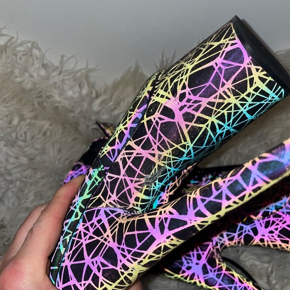 Pleaser ADORE-1020REFL, Exotic Lace-Up Front Ankle Boot Stripper **DAMAGED** - Picture 13 of 15